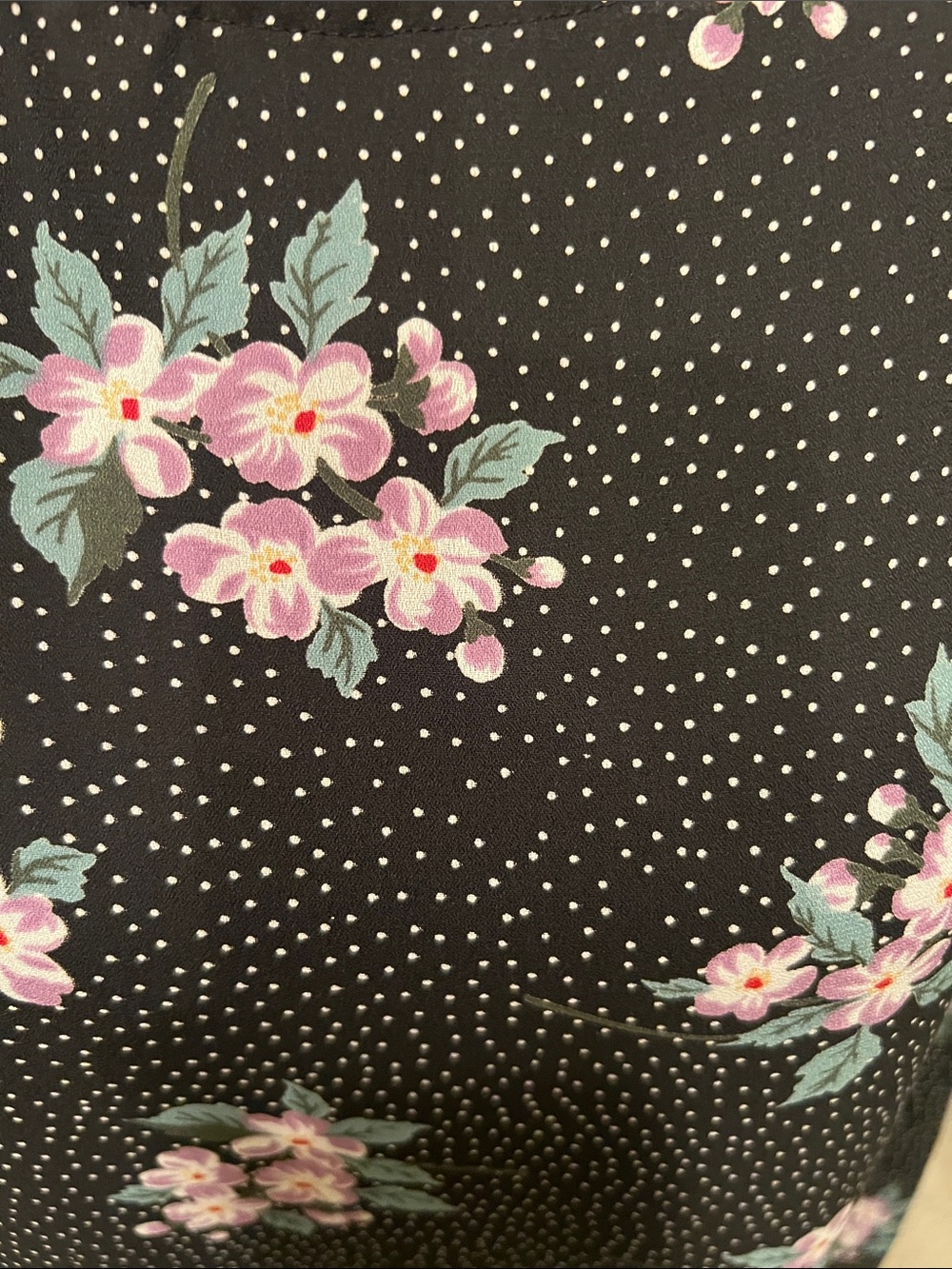 Black Sleeveless Midi Dress with Pink Floral Print Size Large - Picture 2 of 7